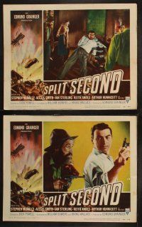 8a325 SPLIT SECOND 8 LCs '53 Stephen McNally, sexy Alexis Smith, Dick Powell film noir!