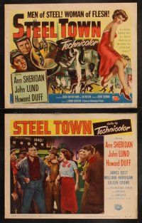 8a327 STEEL TOWN 8 LCs '52 Lund & Duff are men of steel and sexy Ann Sheridan is a woman of flesh!