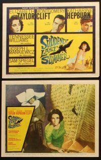 8a332 SUDDENLY, LAST SUMMER 8 LCs '60 Katharine Hepburn, sexy Liz Taylor & Montgomery Clift!
