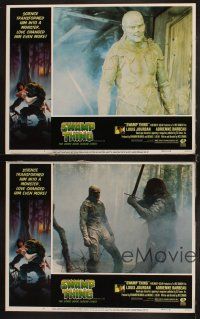 8a673 SWAMP THING 4 LCs '82 Wes Craven, includes best close up of Dick Durock as the monster!