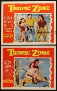 8a794 TROPIC ZONE 3 LCs '53 Ronald Reagan with Rhonda Fleming & sexy Estelita!