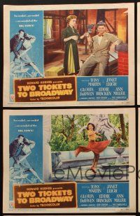 8a562 TWO TICKETS TO BROADWAY 5 LCs '51 Janet Leigh, Tony Martin, Howard Hughes produced musical!