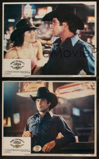 8a796 URBAN COWBOY 3 LCs '80 great images of John Travolta with cowboy hat & Debra Winger!