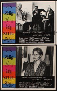 8a801 ZELIG 3 LCs '83 wacky Woody Allen fantasy mockumentary, Mia Farrow