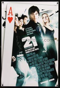 8b004 21 advance DS 1sh '08 Jim Strugess, Kevin Spacey, Kate Bosworth, gambling!