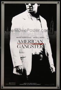 8b037 AMERICAN GANGSTER teaser 1sh '07 close-up of Russell Crowe, Ridley Scott directed!