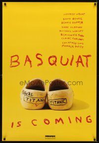 8b069 BASQUIAT teaser 1sh '97 Jeffrey Wright as Jean Michel Basquiat, directed by Julian Schnabel!