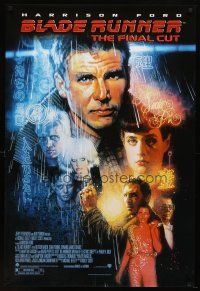 8b100 BLADE RUNNER 1sh R07 Ridley Scott sci-fi classic, art of Harrison Ford by Drew Struzan!