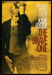 8b114 BRAVE ONE advance DS 1sh '07 Neil Jordan directed, Jodie Foster & Terrence Howard!