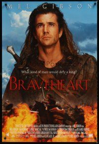8b115 BRAVEHEART style B int'l DS 1sh '95 cool image of Mel Gibson as William Wallace!