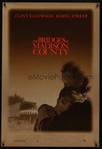 8b117 BRIDGES OF MADISON COUNTY 1sh '95 Clint Eastwood directs & stars w/Meryl Streep!