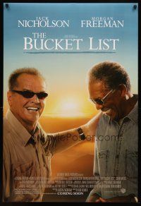 8b124 BUCKET LIST advance DS 1sh '07 Jack Nicholson & Morgan Freeman, directed by Rob Reiner!