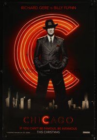 8b145 CHICAGO teaser 1sh '02 great full-length image of Richard Gere as Billy Flynn!