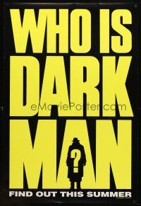 8b175 DARKMAN teaser DS 1sh '90 Sam Raimi, masked hero Liam Neeson, cool design!