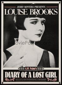 8b195 DIARY OF A LOST GIRL 1sh R82 bad girl Louise Brooks, directed by G.W. Pabst!