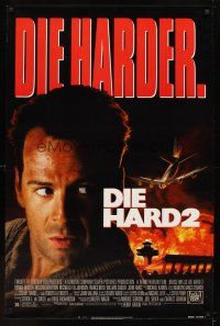 8b198 DIE HARD 2 1sh '90 tough guy Bruce Willis is in the wrong place at the right time!