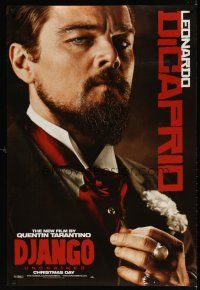8b205 DJANGO UNCHAINED teaser DS 1sh '12 cool close-up image of Leonardo DiCaprio!