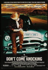 8b208 DON'T COME KNOCKING 1sh '05 Wim Wenders directed, Sam Shepard sitting on hood of car!