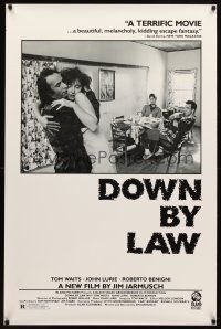 8b211 DOWN BY LAW 1sh '86 Jarmusch, Roberto Benigni, Tom Waits, John Lurie & Nicoletta Braschi!