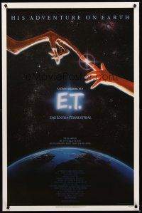8b213 E.T. THE EXTRA TERRESTRIAL 1sh '82 Drew Barrymore, Steven Spielberg classic, Alvin art!