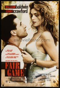 8b237 FAIR GAME DS 1sh '95 sexy Cindy Crawford & William Baldwin as cop on the edge!