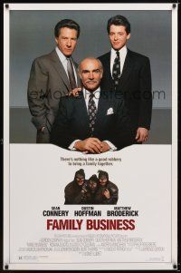 8b239 FAMILY BUSINESS 1sh '89 great image of Sean Connery, Dustin Hoffman, Matthew Broderick!