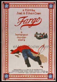8b242 FARGO DS 1sh '96 a homespun murder story from the Coen Brothers, great image!