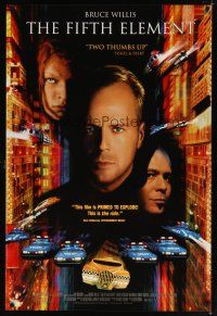 8b250 FIFTH ELEMENT video 1sh '97 Bruce Willis, Milla Jovovich, Oldman, directed by Luc Besson!