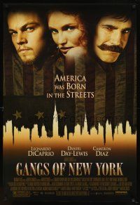 8b273 GANGS OF NEW YORK DS 1sh '02 Scorsese, Leonardo DiCaprio, Cameron Diaz, Daniel Day-Lewis!