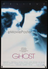 8b275 GHOST 1sh '90 classic romantic close up of dead Patrick Swayze & sexy Demi Moore!