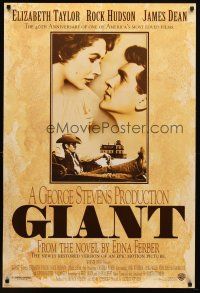8b281 GIANT DS 1sh R96 James Dean, Elizabeth Taylor, Rock Hudson, directed by George Stevens!