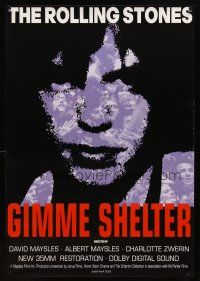 8b282 GIMME SHELTER 1sh R00 Rolling Stones, out of control rock & roll concert!