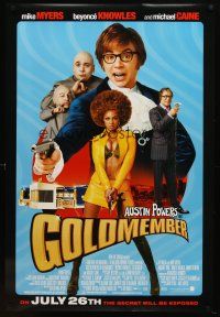 8b292 GOLDMEMBER advance DS 1sh '02 Mike Meyers as Austin Powers, Michael Caine, Beyonce Knowles!