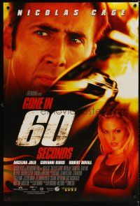 8b295 GONE IN 60 SECONDS int'l advance DS 1sh '00 car thieves Nicolas Cage & Angelina Jolie!