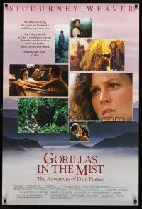 8b302 GORILLAS IN THE MIST DS 1sh '88 Sigourney Weaver as Dian Fossey, in the jungle!