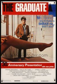 8b303 GRADUATE 1sh R98 classic image of Dustin Hoffman & Anne Bancroft's sexy leg!