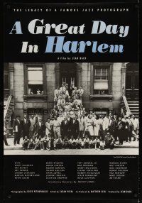 8b308 GREAT DAY IN HARLEM 1sh '94 great portrait of jazz musicians & family in New York!