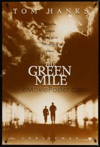 8b313 GREEN MILE teaser DS 1sh '99 Tom Hanks, Michael Clarke Duncan, Stephen King fantasy!