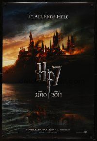 8b323 HARRY POTTER & THE DEATHLY HALLOWS PART 1 & PART 2 teaser DS 1sh '10 Radcliffe, part 1 & 2!