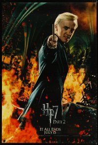 8b331 HARRY POTTER & THE DEATHLY HALLOWS: PART 2 teaser 1sh '11 Tom Felton as Draco Malfoy!