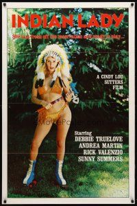8b365 INDIAN LADY 1sh '81 Ray Dennis Steckler, wacky Native American girl in roller skates!