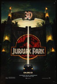 8b400 JURASSIC PARK teaser DS 1sh R13 Steven Spielberg, Richard Attenborough re-creates dinosaurs!