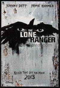8b419 LONE RANGER teaser DS 1sh '13 Johnny Depp, Armie Hammer in title role!