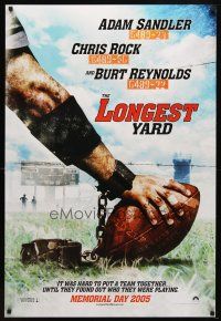 8b420 LONGEST YARD teaser DS 1sh '05 Adam Sandler, Chris Rock, Burt Reynolds, football!