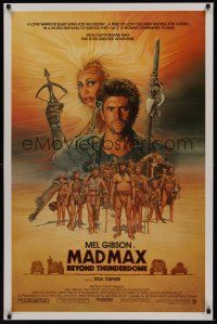 8b426 MAD MAX BEYOND THUNDERDOME 1sh '85 art of Mel Gibson & Tina Turner by Richard Amsel!