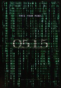 8b446 MATRIX RELOADED 05.15 style holofoil teaser 1sh '03 Keanu Reeves, Wachowski Brothers sequel!