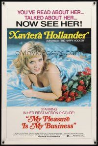 8b486 MY PLEASURE IS MY BUSINESS 1sh '74 sexy Xaviera Hollander, authoress of Happy Hooker!