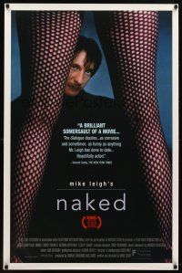 8b489 NAKED 1sh '93 Mike Leigh, image of David Thewlis & sexy legs in fishnet stockings!