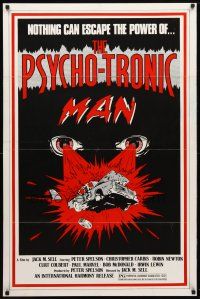 8b571 PSYCHO-TRONIC MAN 1sh '80 Peter Spelson, cool sci-fi horror art!
