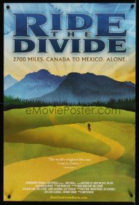 8b597 RIDE THE DIVIDE heavy stock 1sh '10 Canada to Mexico on a bicycle, uber-athlete Matthew Lee!